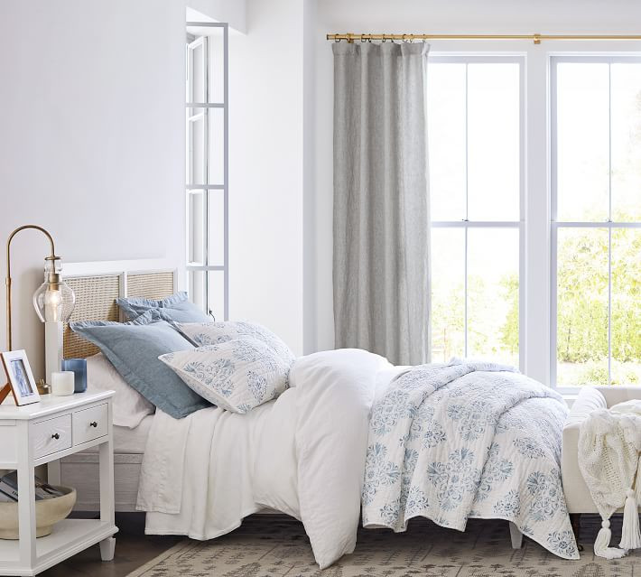 Flynn Recycled Glass USB Table Lamp | Pottery Barn | Pottery Barn (US)