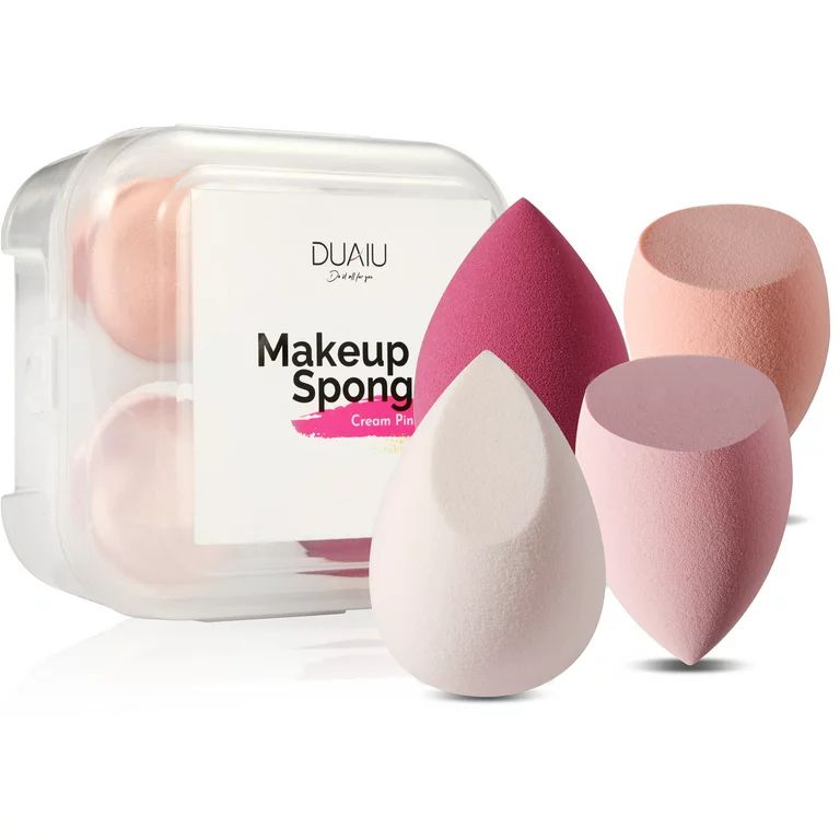 DUAIU 4 Pcs Dry and Wet Use Makeup Sponge Set Blender Beauty Foundation Blending Sponge, Flawless... | Walmart (US)