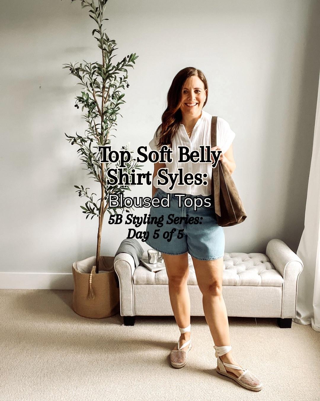 It’s Day 5 of my 5B Soft Belly Styling Series: Bloused

We’ve made it to the final B!

A loose tuck creates a bloused effect that gives you the best of both worlds: waist definition and soft draping over the belly. Instead of highlighting every curve of the midsection, the fabric softly skims over it.

Today I’m sharing three tucks to try: the full tuck, front tuck, and side tuck. Each creates a slightly different look, but all three can help create shape while keeping the outfit relaxed and comfortable.

One thing I hope you’ve taken away from this series is that there are so many ways to style a soft belly…experiment with them and find the ones that feel most like you.

Which of the 5Bs is your favorite? Banded, Button-Front, Beneath a Layer, Broken Up, or Bloused?

📏For reference, I’m midsized, 5’6”, slightly short-waisted, 36-B bust, and wear a small or medium top with size 10/12 jeans.

#LTKSaleAlert #LTKOver40 #LTKMidsize