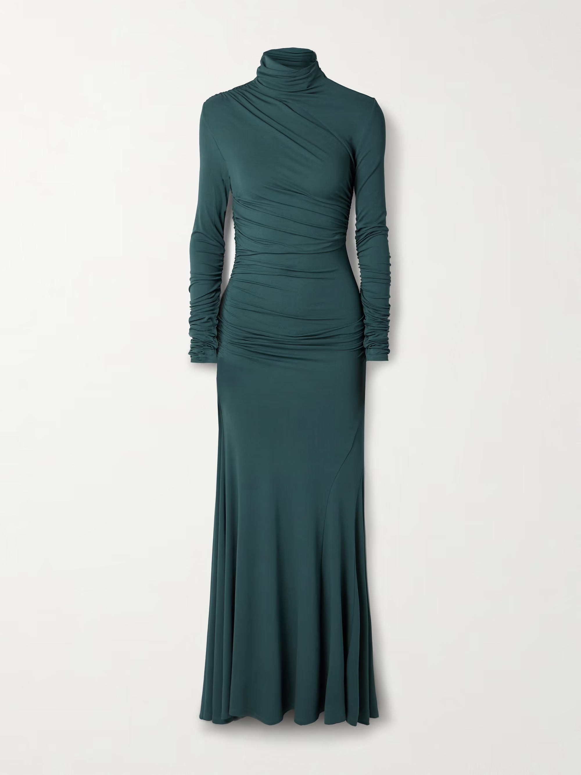 Africa ruched stretch-jersey turtleneck maxi dress | NET-A-PORTER (US)