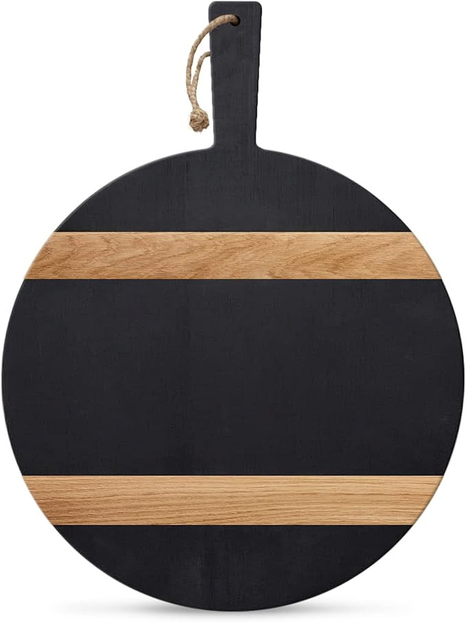 Chloe and Cotton Wood Diameter 17 Inches Oversized Board | Large Black Kitchen Hanging Board | De... | Amazon (US)