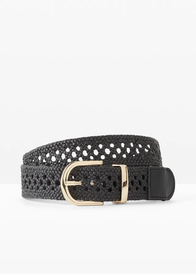 Gevlochten riem met klassieke gesp zwart | Bonprix NL (Influencer)
