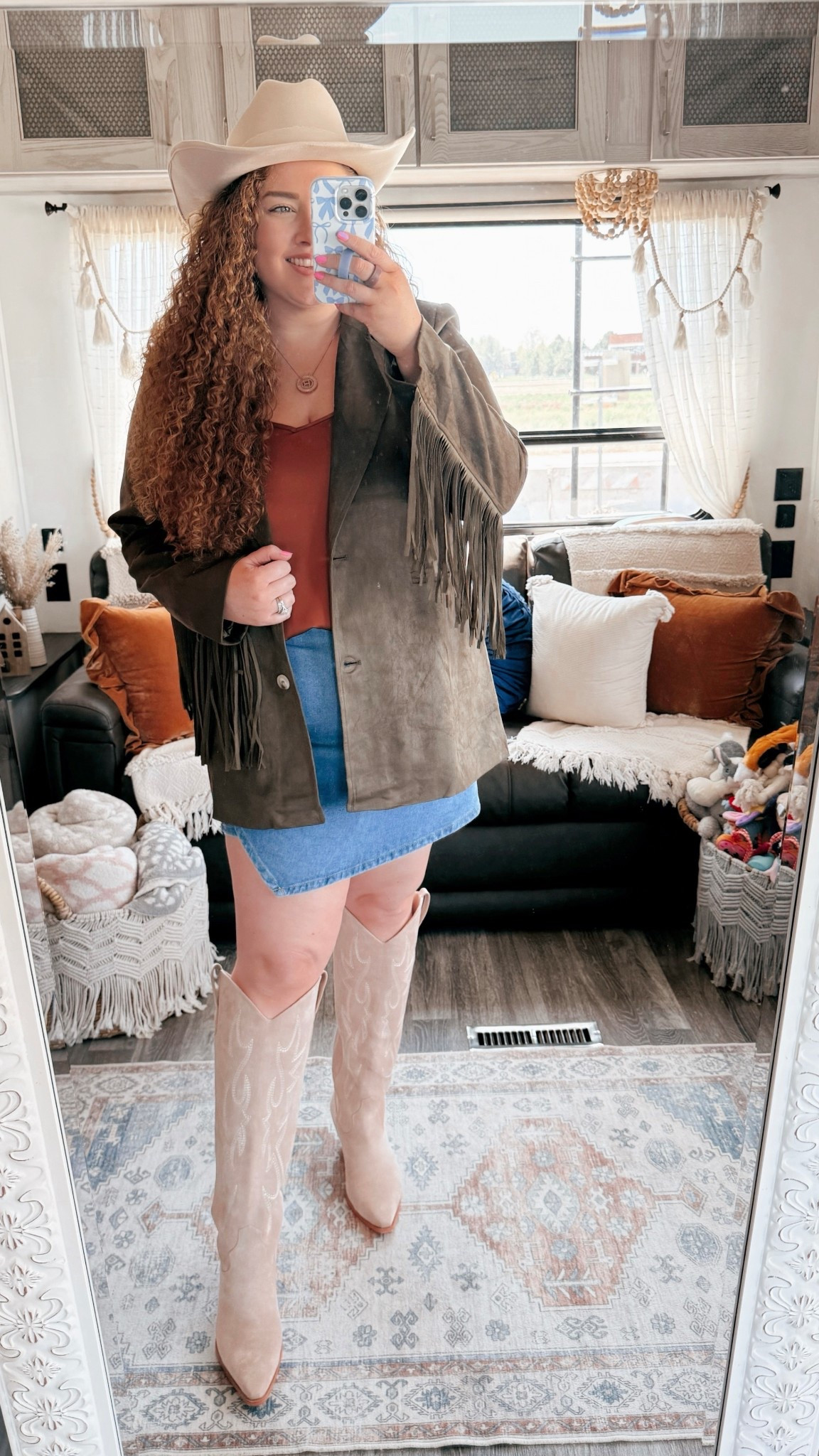 Concert outfit inspo ⚡️🪩🤍concert outfit | concert look | disco cowgirl | Nashville outfit | Nashville bachelorette look | Morgan wallen concert outfit | Taylor swift concert outfit | country concert outfit | western concert outfit | concert season | cowgirl boots | amazon cowboy boots | neutral cowgirl boots | amazon neutral cowgirl boots | amazon boots | amazon finds | amazon fashion | amazon outfit | amazon look | amazon concert outfit | amazon concert finds | western concert outfit | western fashion | amazon western fashion | amazon western outfit | jean skort | amazon jean skort| curvy jean skort | concert skort | tank top | silky tank top | amazon orange tank top | amazon silky tank top | blazer | amazon blazer | green blazer | amazon green blazer | fringe blazer | amazon fringe blazer | cowgirl hat | amazon cowgirl hat 

#LTKStyleTip #LTKMidsize #LTKSaleAlert