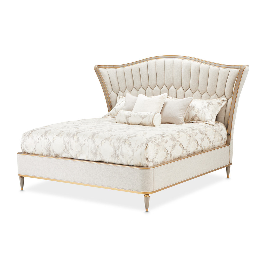 St. Charles Queen Upholstered Bed In Dove Gray | 1stopbedrooms