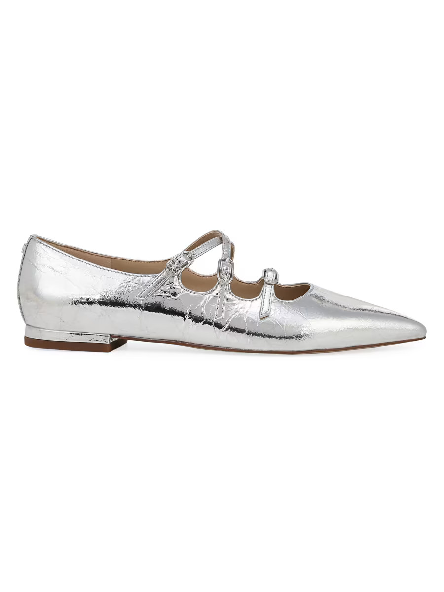 Cass Metallic Leather Flats | Saks Fifth Avenue