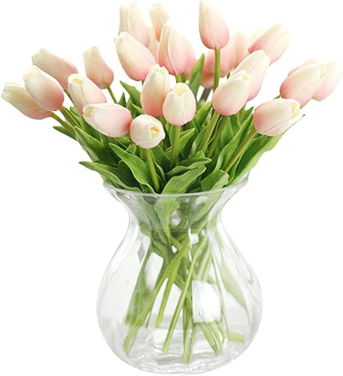 WAQIA 30 pcs Real-Touch Artificial Tulip Flowers Home Wedding Party Decor | Amazon (US)