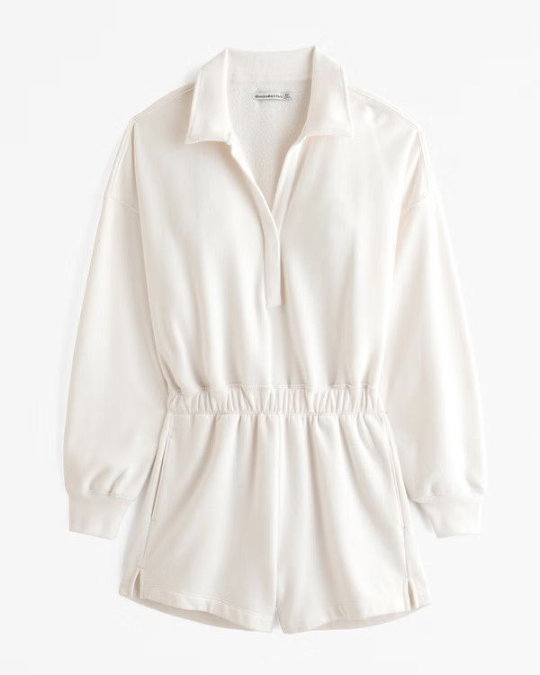 Women's Fleece Collared Romper | Women's Dresses & Jumpsuits | Abercrombie.com | Abercrombie & Fitch (US)