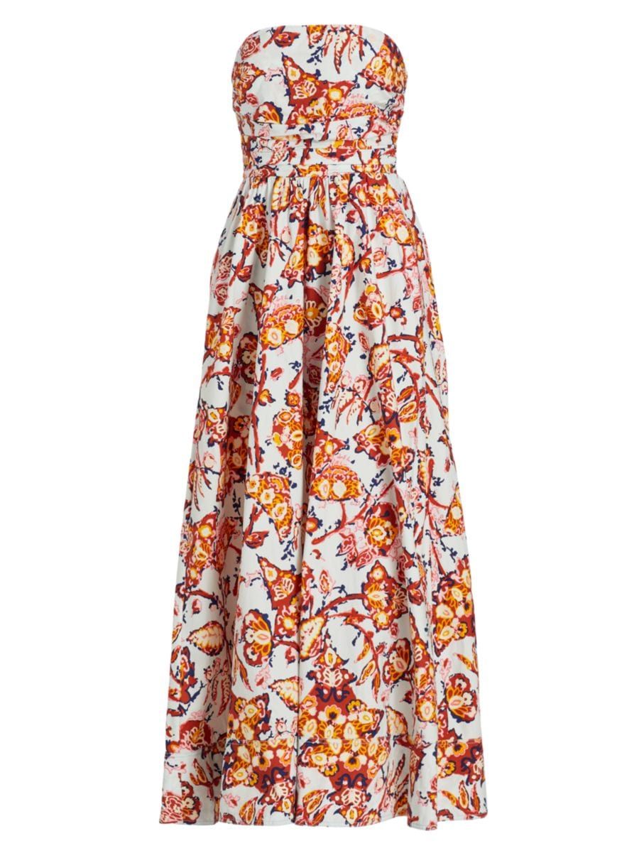 Tate Strapless Cotton Midi-Dress | Saks Fifth Avenue