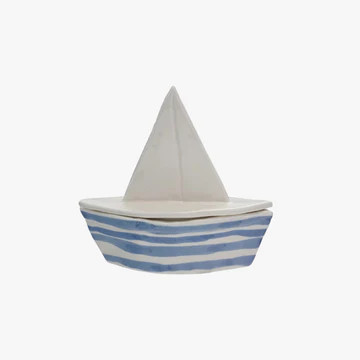Stripe Sailboat Lidded Trinket Dish | Dear Keaton