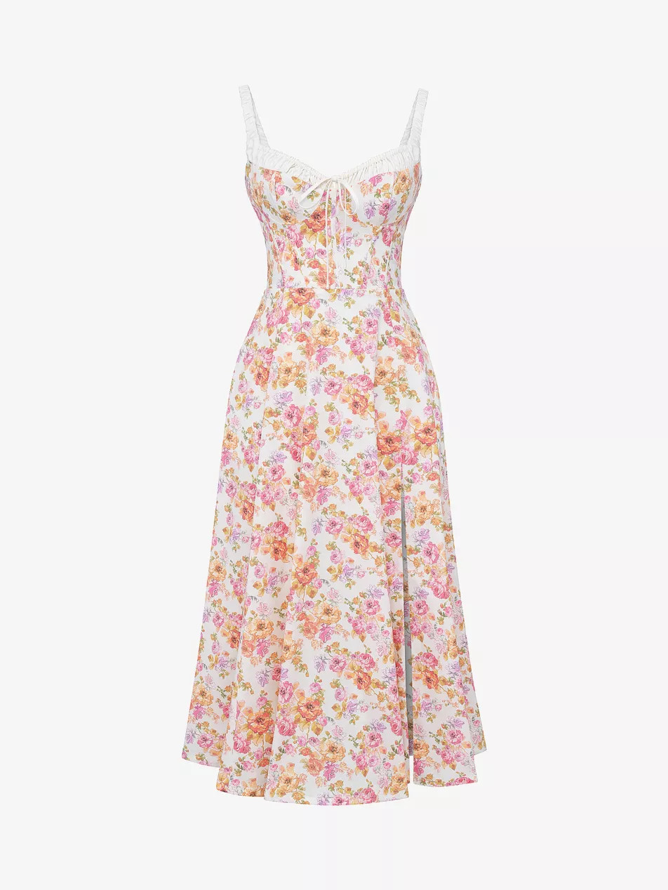 Sabrina floral-print cotton-blend midi dress | Selfridges