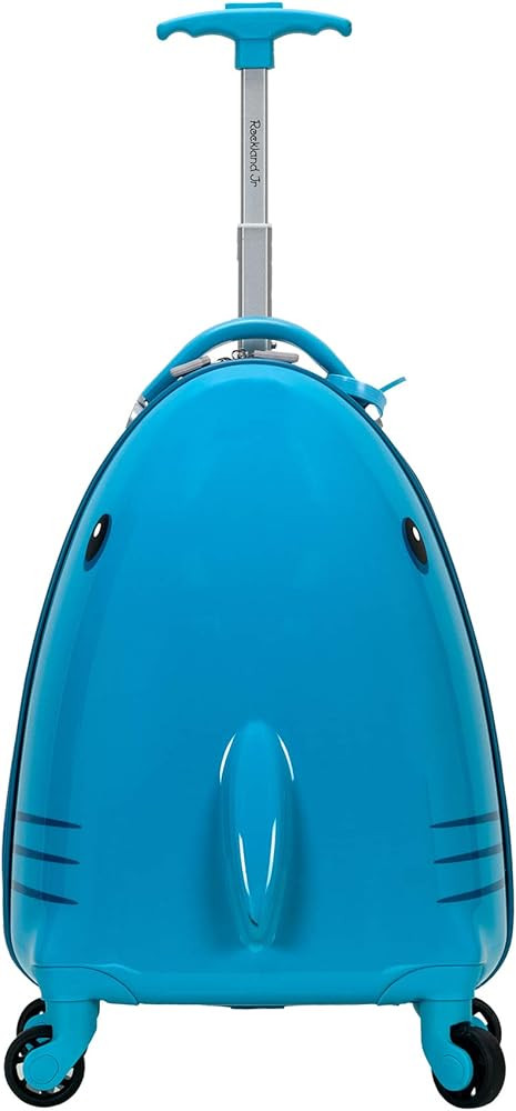 Rockland Jr. Kids' My First Hardside Spinner Luggage, Shark, Carry-On 19-Inch | Amazon (US)