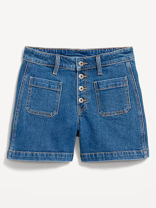 High-Waisted Jean Trouser Shorts -- 3-inch inseam | Old Navy (US)