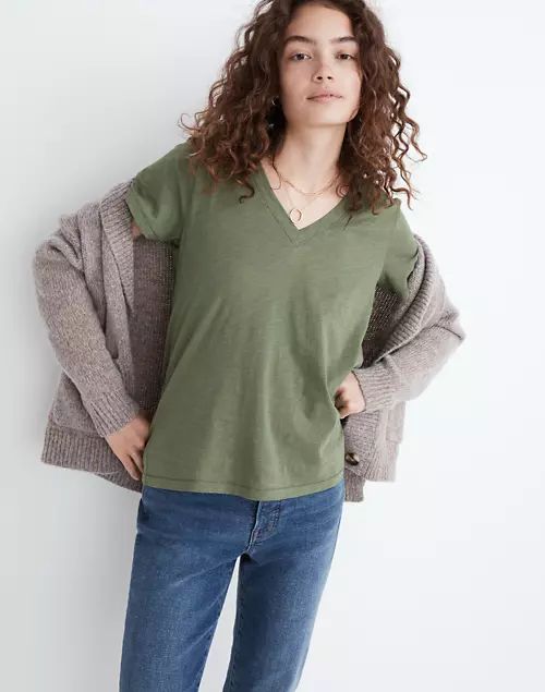 Whisper Cotton V-Neck Tee | Madewell