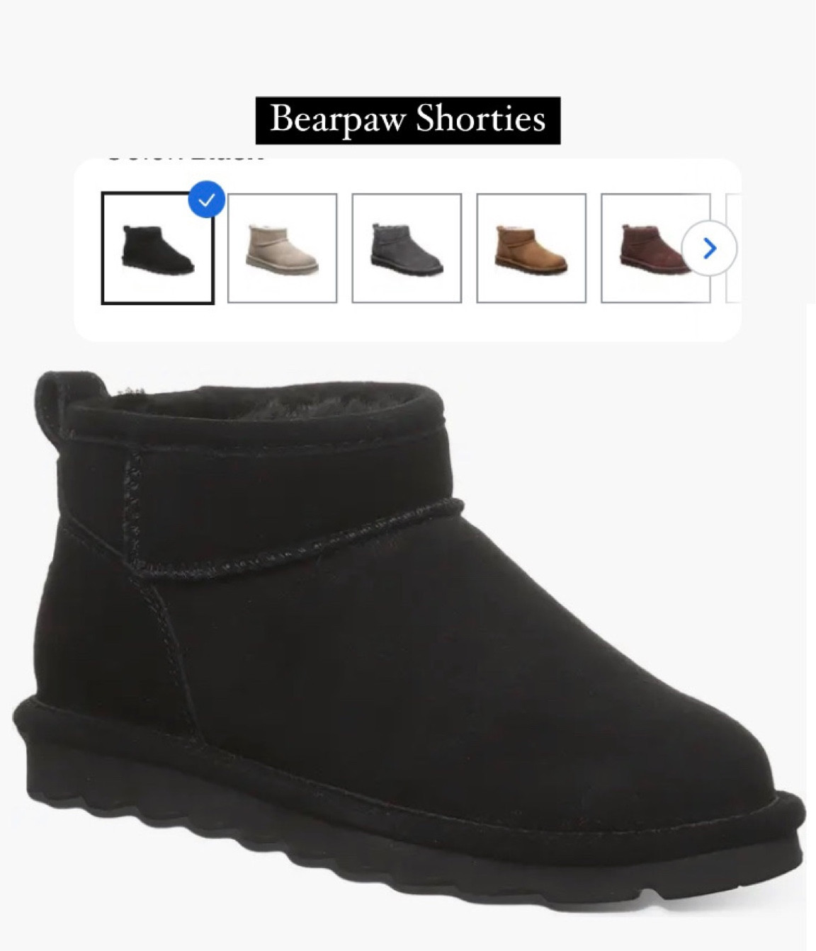 $48 Bearpaw Shorties 

#LTKsalealert #LTKfindsunder50 #LTKGiftGuide