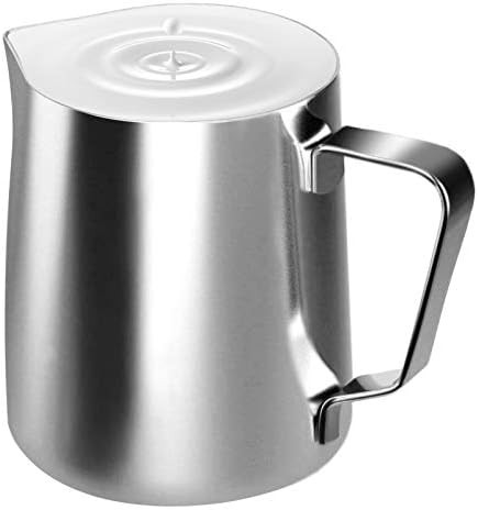 Stainless Steel Milk Frothing Pitcher Cappuccino Pitcher Pouring Jug Espresso Cup Creamer Cup for La | Amazon (US)
