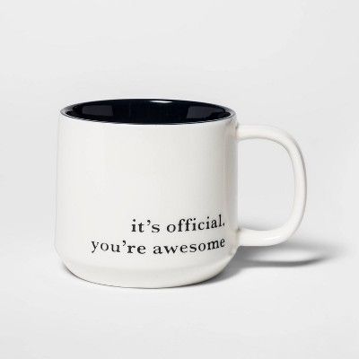 16oz Stoneware You're Awesome Mug Cream - Threshold™ | Target