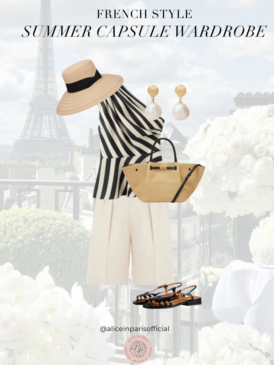 French style summer capsule wardrobe