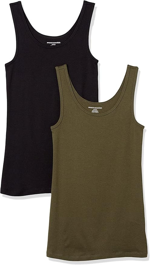 Amazon Essentials Women's Slim-Fit Tank, Pack of 2 | Amazon (US)