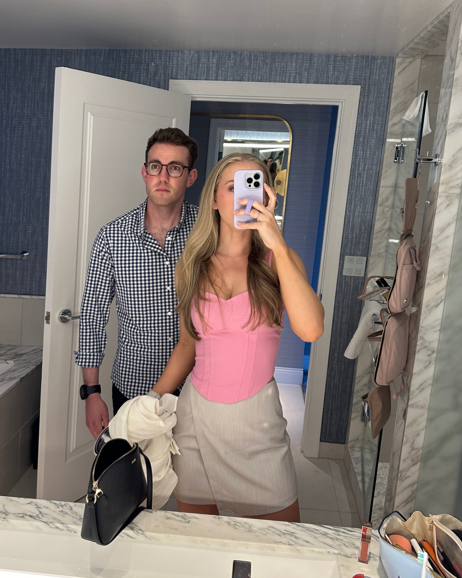 Top is a few years old and no longer available 
Skirt is size S 

Linked Ian’s shirt too! Size L