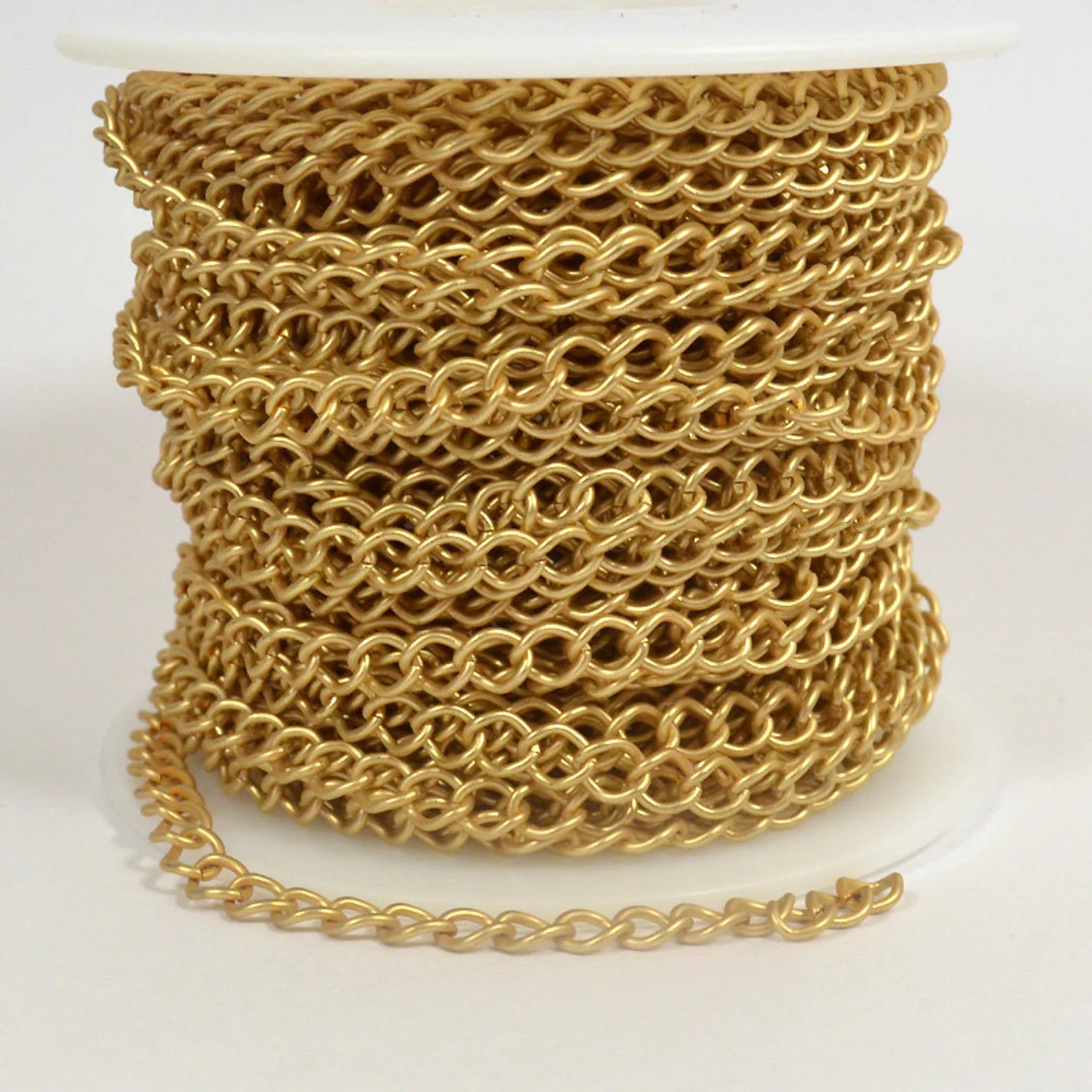 5.6mm Curb Chain - Matte Gold - CH6-MG - Choose Your Length | Etsy (Global)