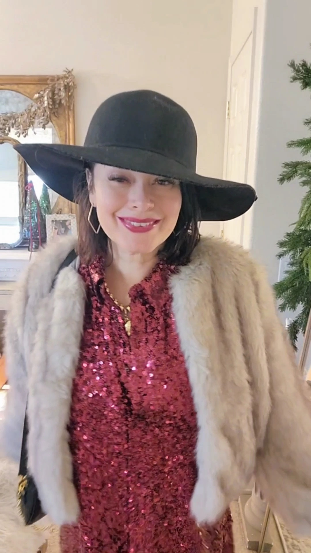 Holiday outfit. Wearing a medium in shirt dress & coat.

When shopping VICI Collection use my Discount Code: ALI30

#christmasoutfit
#nyeoutfit
#shirtdress


#LTKOver40 #LTKSeasonal #LTKHoliday