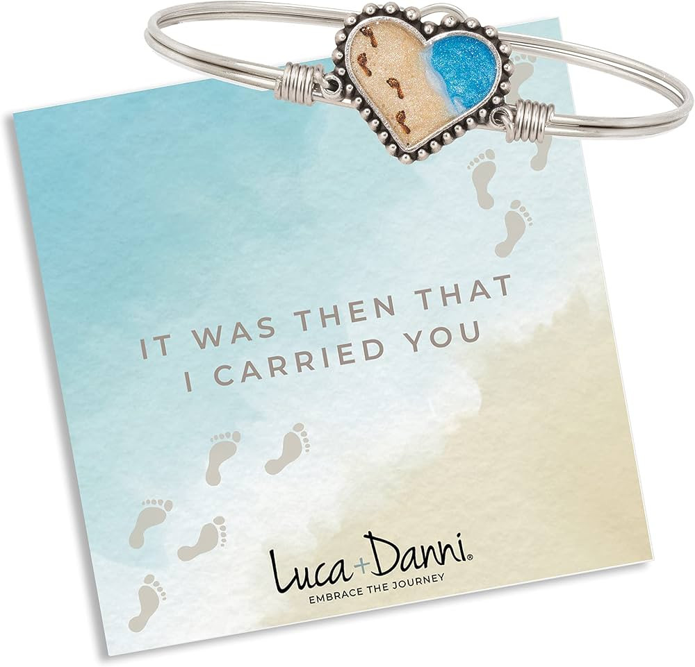 Luca + Danni Footprints In The Sand Bangle Bracelet For Women Made in USA | Amazon (US)