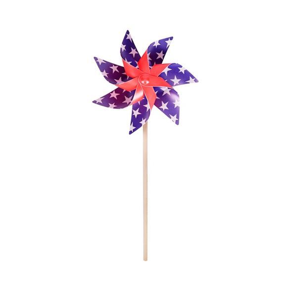 20" Pinwheel American Silver Stars Red White Blue - Sun Squad™ | Target