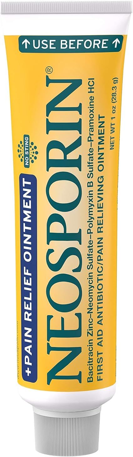 Neosporin + Maximum-Strength Pain Relief Dual Action Ointment, First Aid Topical Antibiotic & Ana... | Amazon (US)