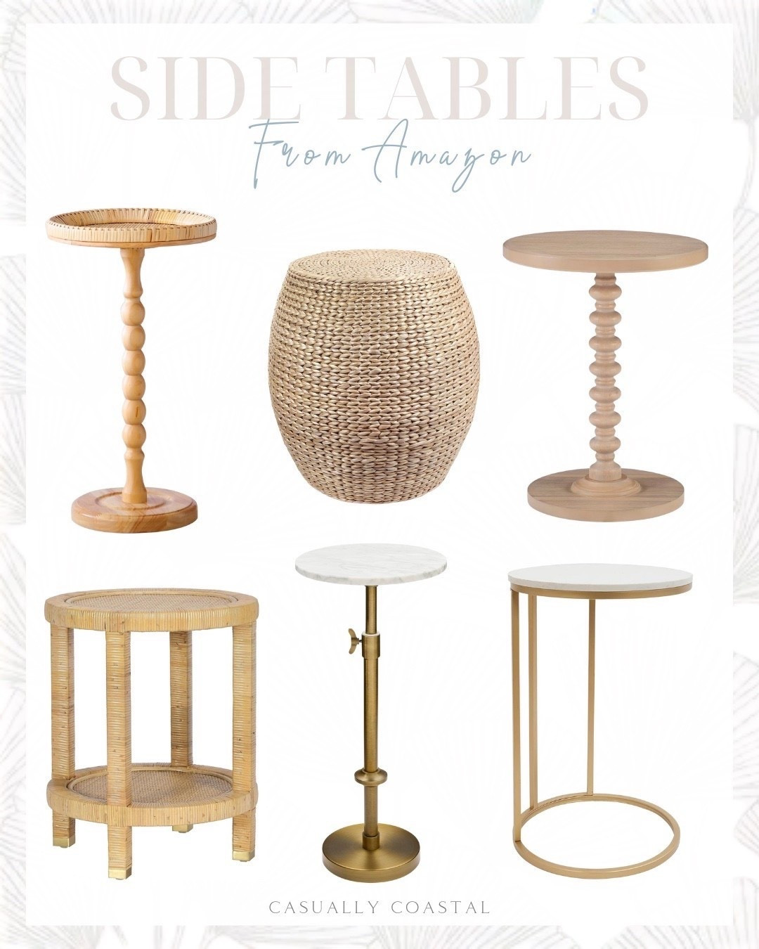 Side Tables From Amazon 

Amazon side table, coastal side table, affordable side table, Amazon drink table, coastal drink table, rattan round small side table, pedestal table, round turned spindle pedestal side table, accent table, wood side table, woven braided side table, adjustable height drink table, marble drink table, C shaped marble slide under table, rattan side table, traditional round side table, end table 


#LTKFindsUnder50 #LTKHome #LTKFindsUnder100