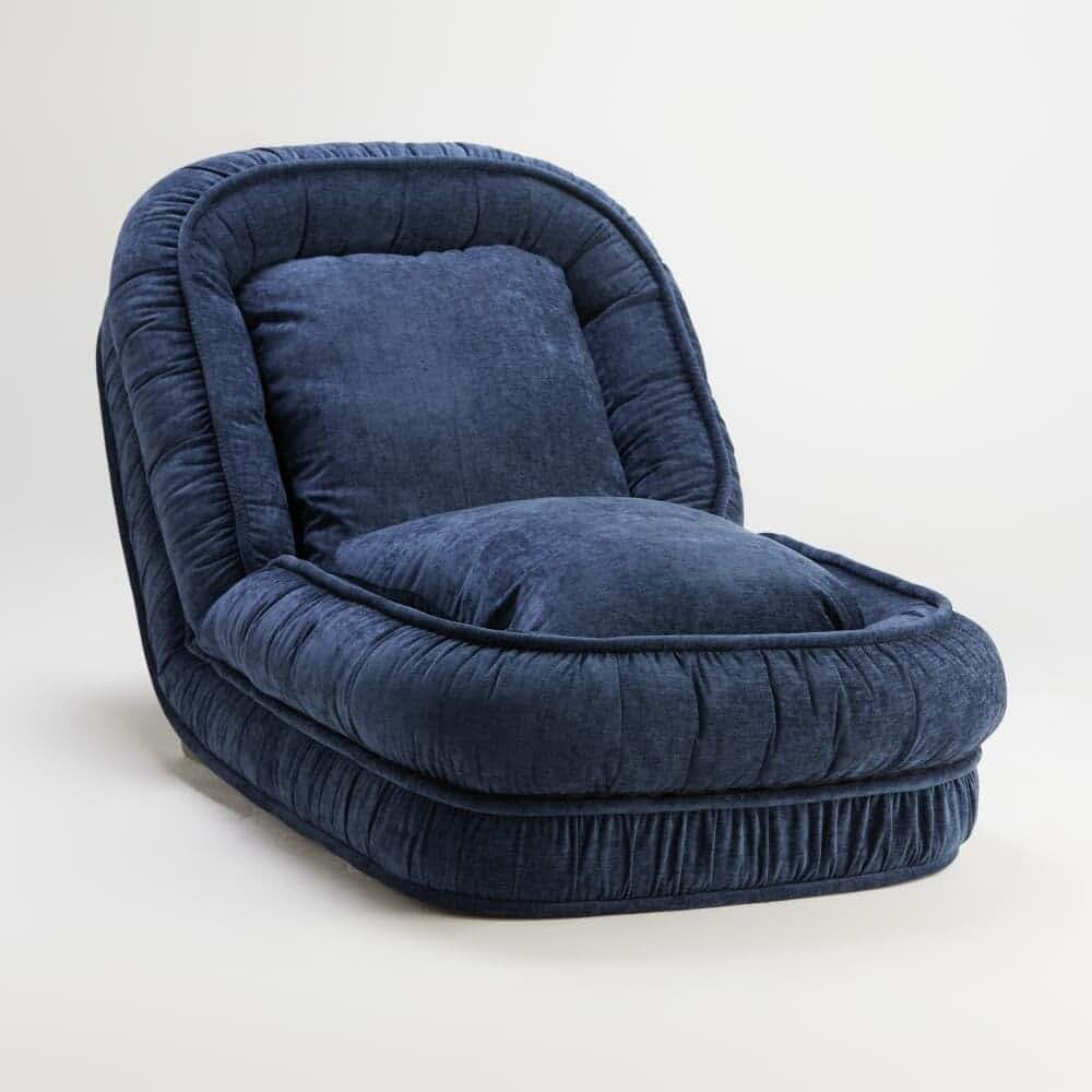 LouannTatami Foldable Lazy Sofa Bed Floor Chair - Adjustable Human Dog Bed for Adults Kids Floor Seats - Cozy Small Couch for Home Living Room(Blue) | Amazon (US)