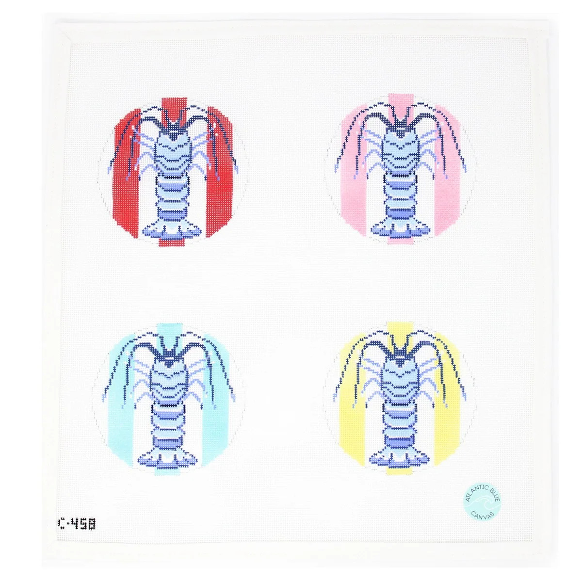 Florida Lobster Round Coaster | Greystone Needlepoint