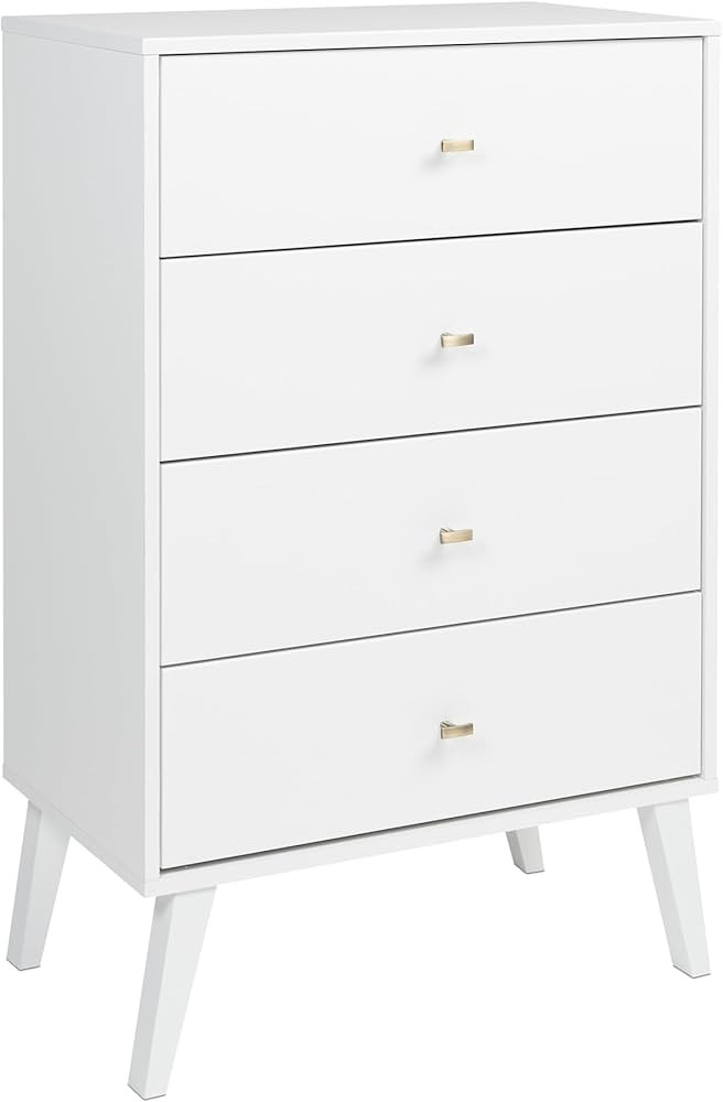 Prepac Milo Mid-Century Modern 4 Drawer Chest of Drawers, Contemporary Bedroom Furniture, Small D... | Amazon (US)