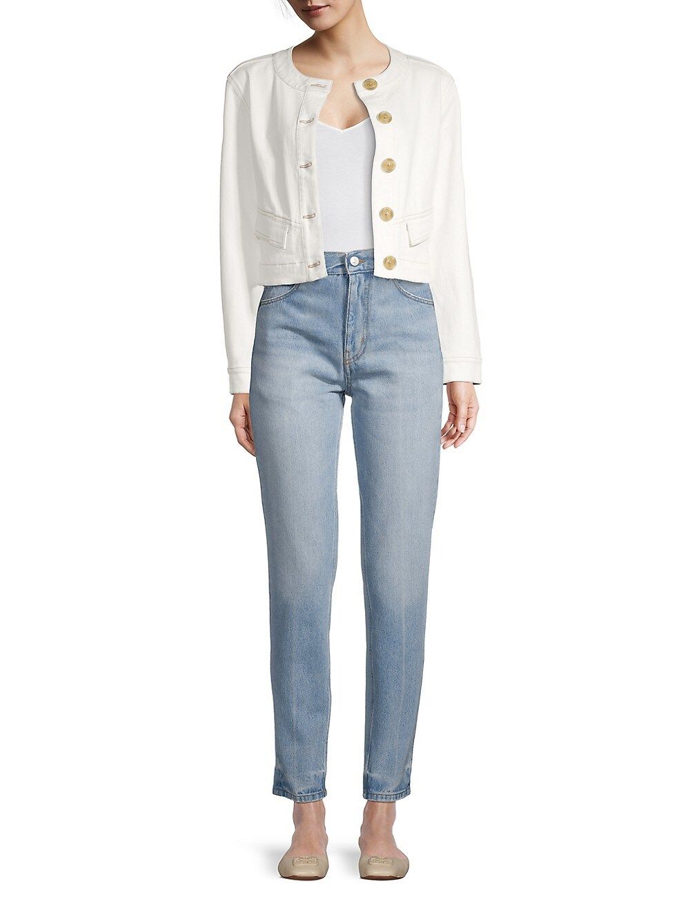 NIC+ZOE, Petites Top It Off Denim Jacket | Saks Fifth Avenue