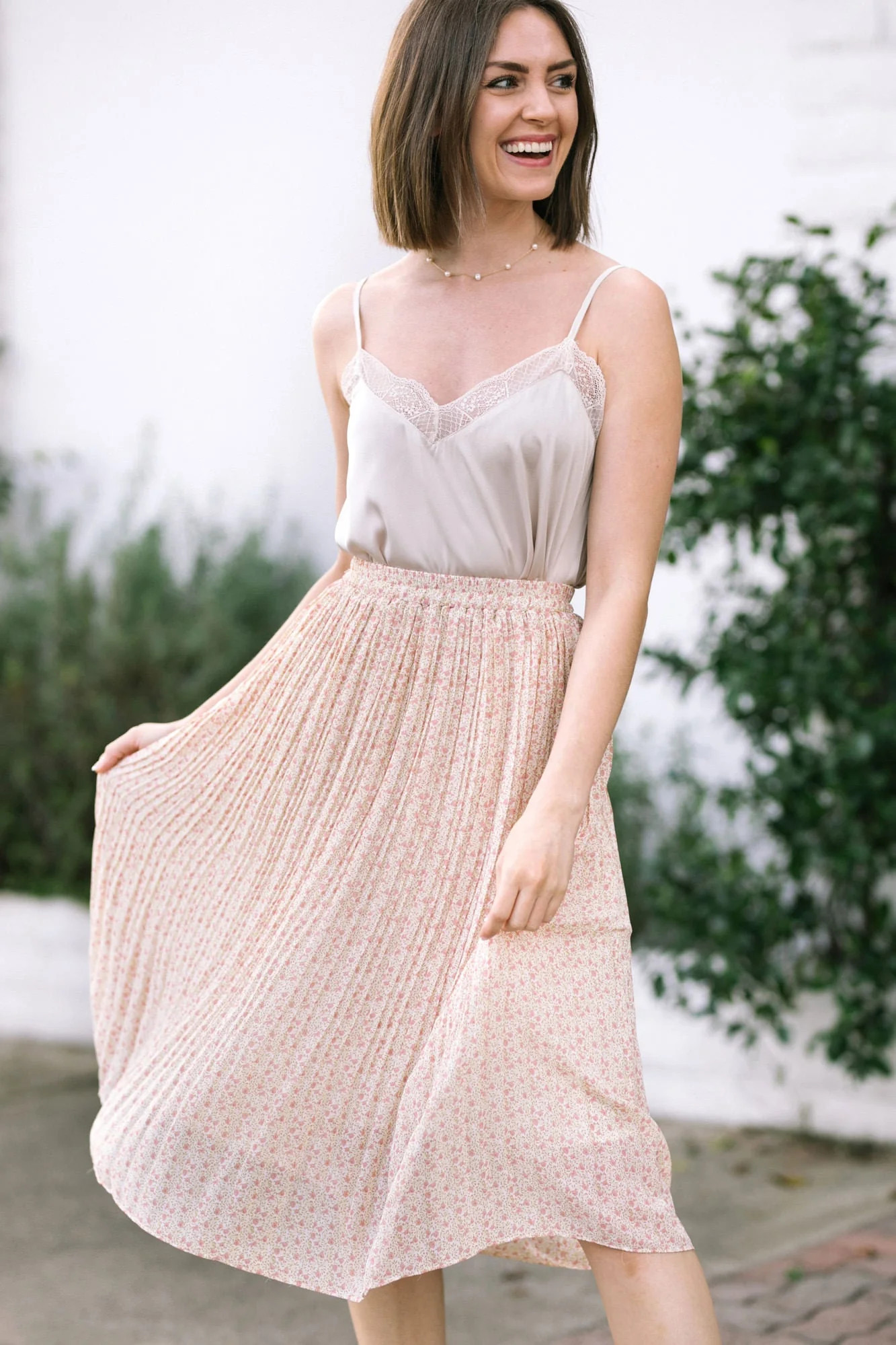 Atlas Pleated Midi Skirt | Morning Lavender
