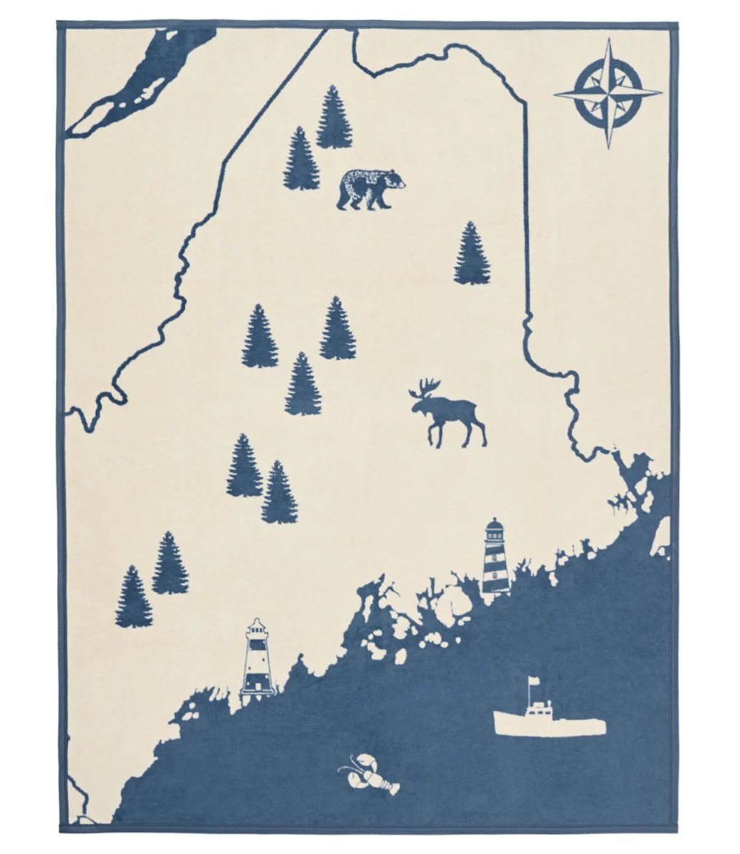 Maine Map Blanket | ChappyWrap