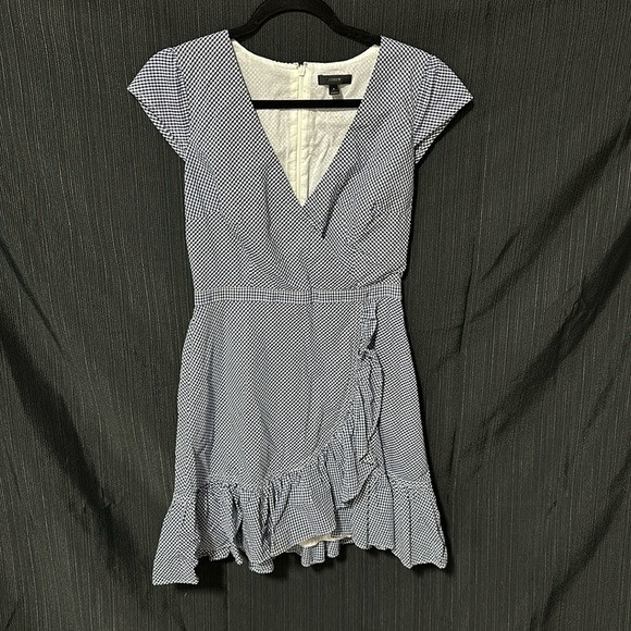 J crew brand / Gingham blue n‎ white dress / size 0 / M-37 | Poshmark