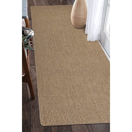 EARTHALL Boho Runner Rug 2 x 6 Cotton Washable Woven Rug Natural Tan | Walmart (US)