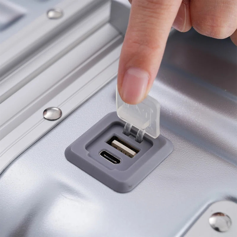 Aluminum Frame Luggage with USB port, Vacation Carry-On Suitcase | Wayfair North America