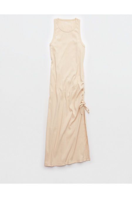 Aerie Ruched Rib Midi Dress | American Eagle Outfitters (US & CA)