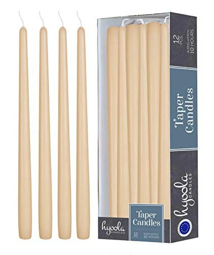 Hyoola, 12" Sahara Brown Taper Candles - Dripless Tapers (12 Pack) | Walmart (US)