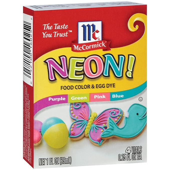 McCormick Neon Assorted Food Color & Egg Dye, 1 fl oz, 4 Count | Amazon (US)