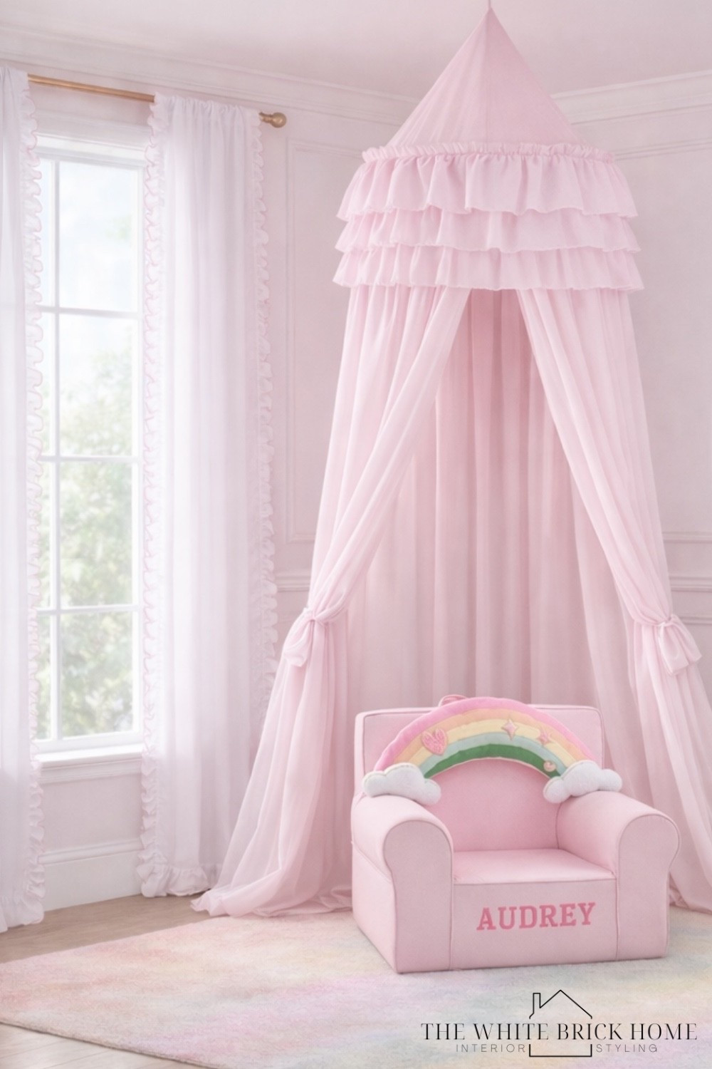 A dreamy pop of pastel magic - this rainbow chair and soft watercolor rug create the sweetest moment in any girls room. 

Girls room, girls room decor, girls room ideas, girls room rug, pink toddler girls room, rainbow bedroom, rainbow room, girls room decor, girls room curtains, fun girls bedroom, bedroom, toddler bedroom, rainbow bedroom, pottery barn kids, Stoney clover 

#LTKKids #LTKmomlife #LTKHome