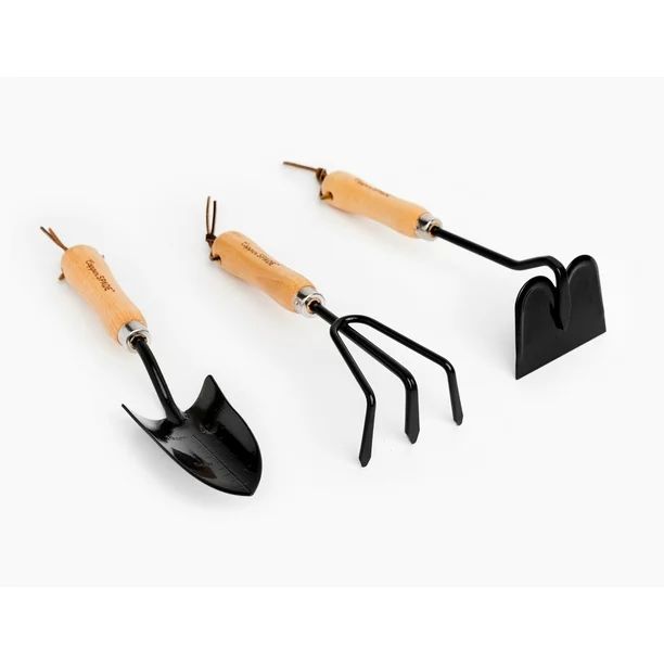 Onyx Garden Tool Set | 3-Piece Set: Trowel, Rake, Garden Hoe | Stainless Steel with Black Matte F... | Walmart (US)