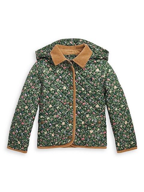 Girl's Addison Floral Print Quilted Jacket | Saks Fifth Avenue