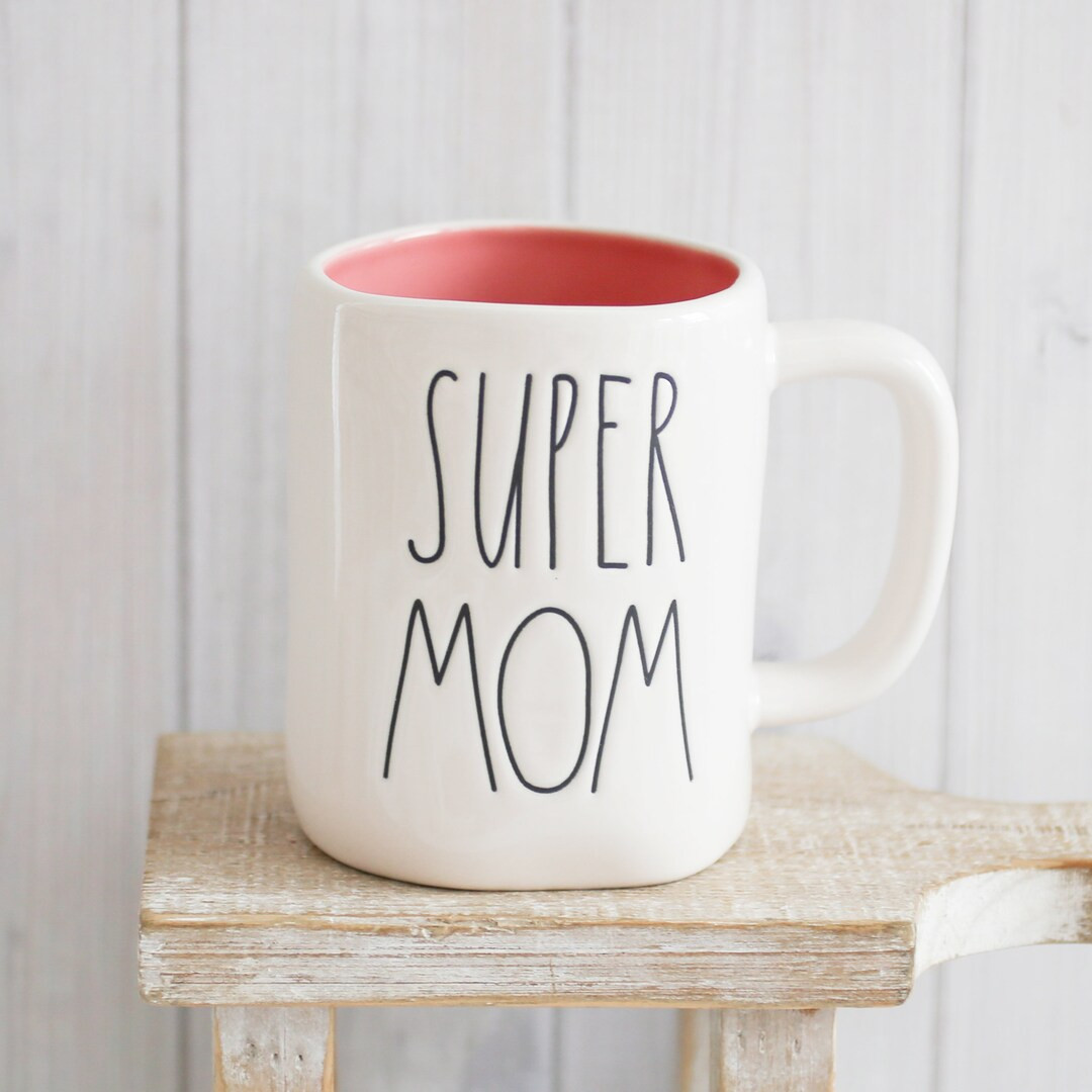 Rae Dunn Mug, SUPER MOM Mug, Mom Coffee Mug, Mom Gift, Mom Mug, Mothers Day Mug, Coffee Mug Gift,... | Etsy (US)