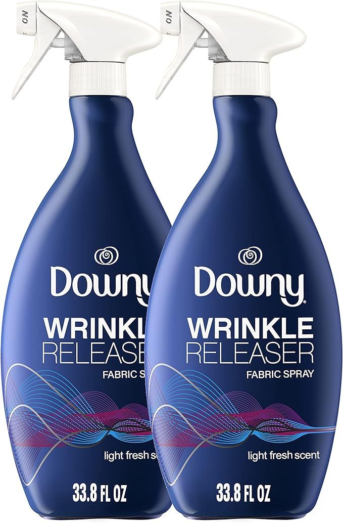 Downy Wrinkle Releaser Fabric Spray, Light Fresh Scent, 67.6 Total Oz (Pack of 2) - Odor Eliminat... | Amazon (US)