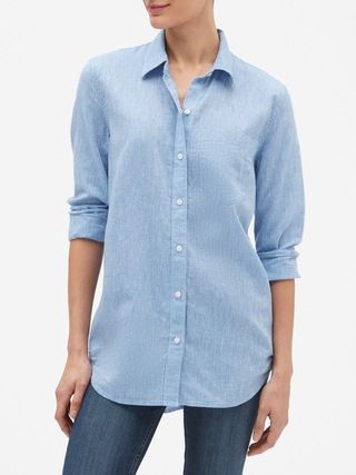 Boyfriend Shirt in Linen Cotton | Gap Factory