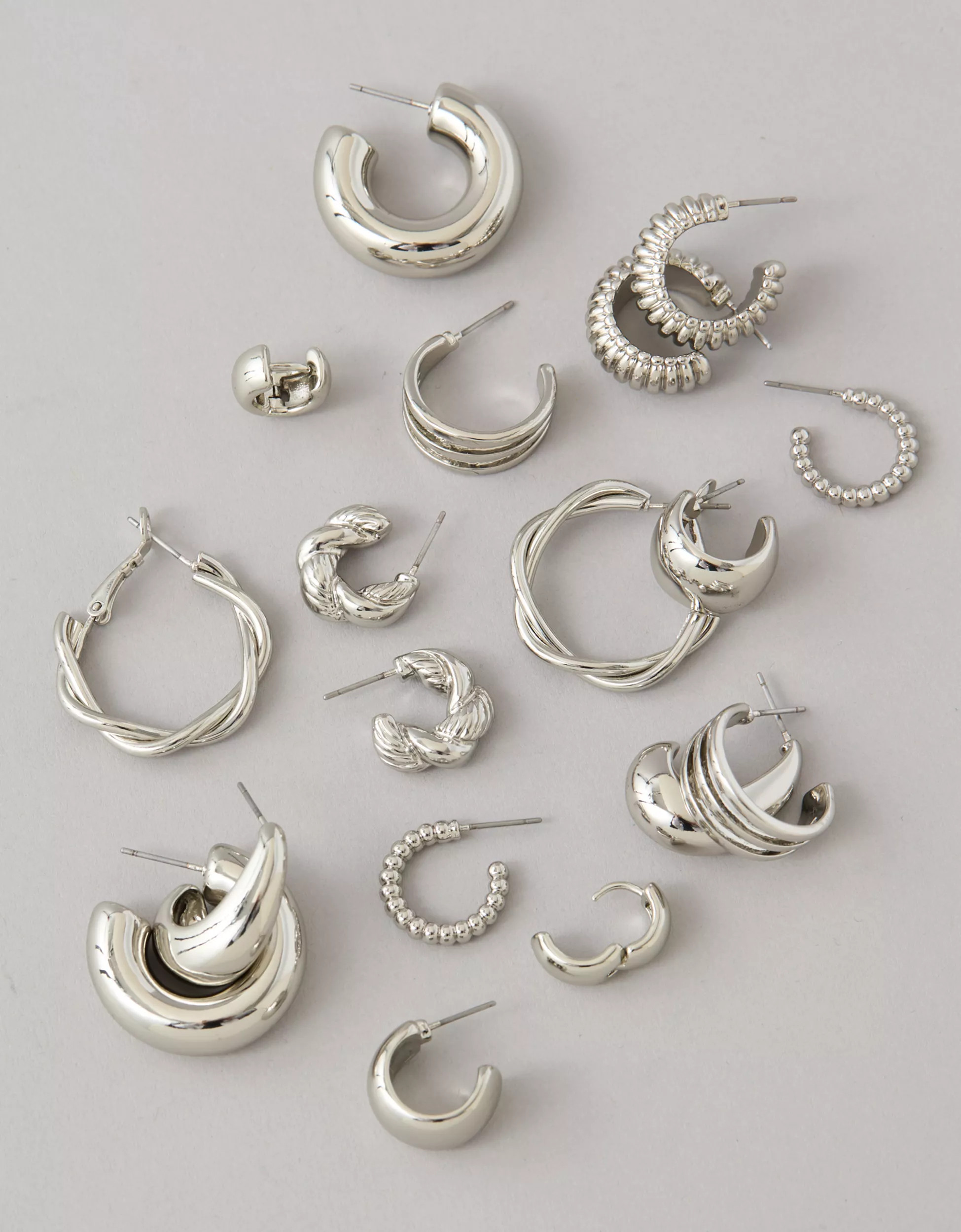 AEO Hoop Earrings 9-Pack | American Eagle Outfitters (US & CA)
