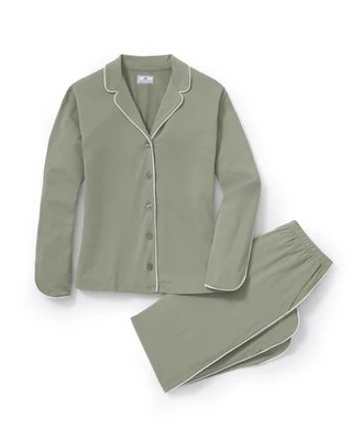 The Margaux Pima Pajama Set in Sage XS | Petite Plume