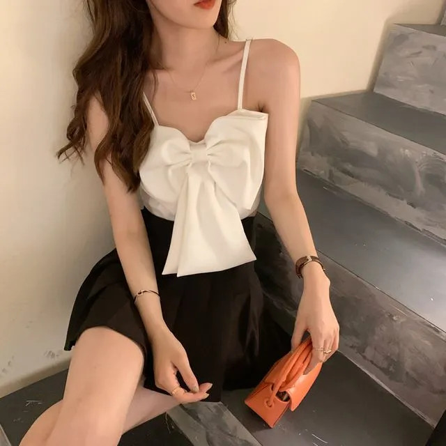 Closette - Bow Cropped Camisole Top | YesStyle Global